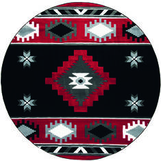 United Weavers Bristol Red Round 7'0" X 7'0" Area Rug 2050 10430 88R 806-123682