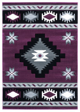 United Weavers Bristol Purple Rectangle 5x7 ft Olefin Carpet 123705