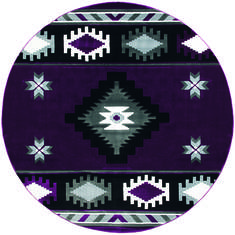 United Weavers Bristol Purple Round 7'0" X 7'0" Area Rug 2050 10482 88R 806-123706