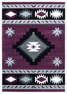 United Weavers Bristol Purple Rectangle 7x10 ft Olefin Carpet 123707