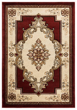 United Weavers Bristol Red Rectangle 5x7 ft Olefin Carpet 123717