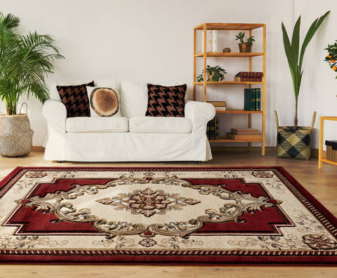 United Weavers Bristol Red Round 710 X 710 Area Rug 20501053488R 806-123718 Image 1