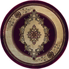 United Weavers Bristol Red Round 7 to 8 ft Olefin Carpet 123718