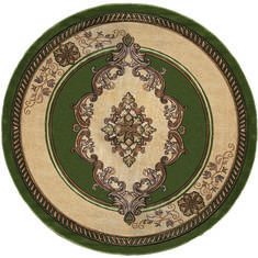 United Weavers Bristol Green Round 7 to 8 ft Olefin Carpet 123724