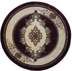 United Weavers Bristol Brown Round 7 to 8 ft Olefin Carpet 123730