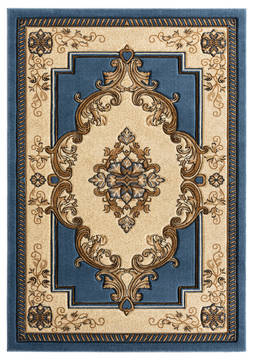United Weavers Bristol Blue Rectangle 1x2 ft Olefin Carpet 123732