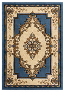 United Weavers Bristol Blue Rectangle 5x7 ft Olefin Carpet 123735