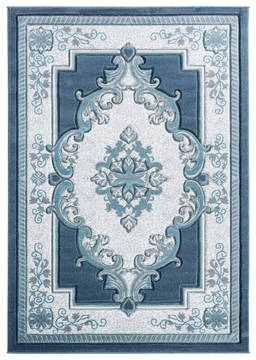 United Weavers Bristol Blue Rectangle 7x10 ft Olefin Carpet 123743