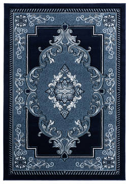 United Weavers Bristol Blue Rectangle 1x2 ft Olefin Carpet 123744