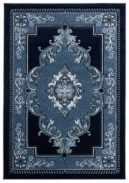 United Weavers Bristol Blue Rectangle 2x4 ft Olefin Carpet 123746