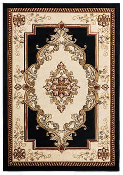 United Weavers Bristol Black Rectangle 1x2 ft Olefin Carpet 123750