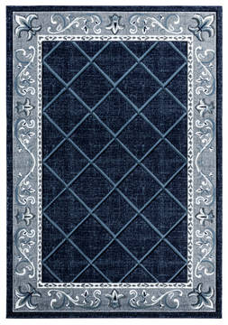 United Weavers Bristol Blue Rectangle 5x7 ft Olefin Carpet 123777