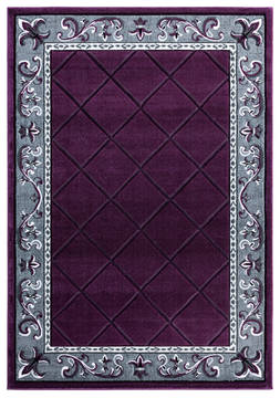 United Weavers Bristol Purple Rectangle 7x10 ft Olefin Carpet 123791