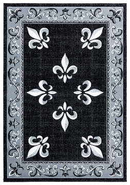 United Weavers Bristol Black Rectangle 1x2 ft Olefin Carpet 123804