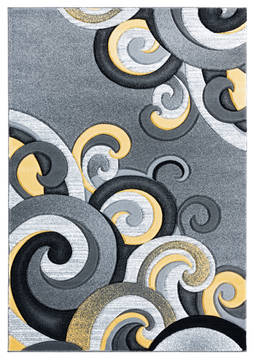 United Weavers Bristol Yellow Rectangle 2x4 ft Olefin Carpet 123842