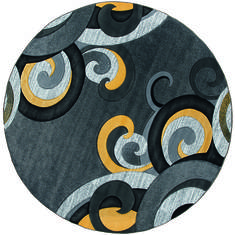 United Weavers Bristol Yellow Round 7'0" X 7'0" Area Rug 2050 11312 88R 806-123844