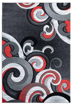 United Weavers Bristol Red Rectangle 2x4 ft Olefin Carpet 123848