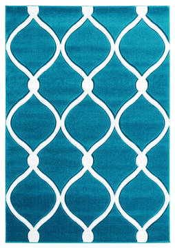 United Weavers Bristol Blue Rectangle 2x4 ft Olefin Carpet 123884