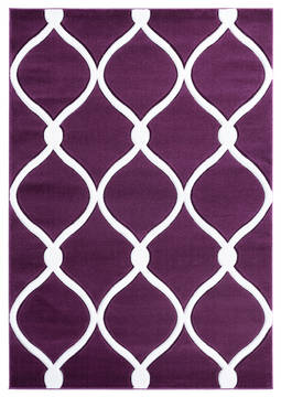 United Weavers Bristol Purple Rectangle 5x7 ft Olefin Carpet 123897