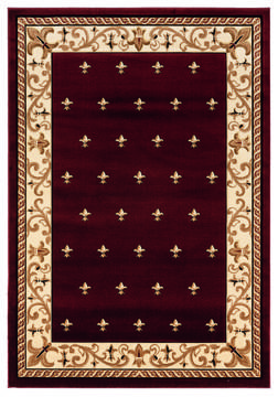 United Weavers Bristol Red Rectangle 7x10 ft Olefin Carpet 123917
