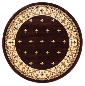 United Weavers Bristol Brown Round 7'0" X 7'0" Area Rug 2050 11650 88R 806-123922