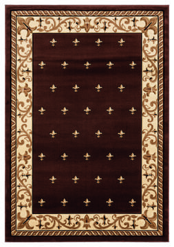 United Weavers Bristol Brown Rectangle 7x10 ft Olefin Carpet 123923