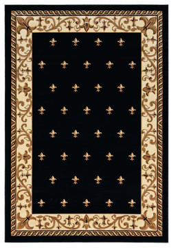United Weavers Bristol Black Rectangle 1x2 ft Olefin Carpet 123924