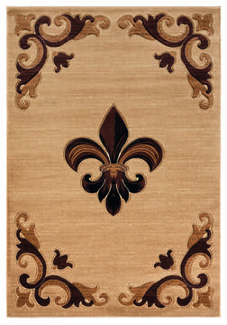 United Weavers Bristol Beige Rectangle 7x10 ft Olefin Carpet 123935