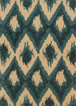 United Weavers Casablanca Blue Rectangle 1x2 ft Polyester Carpet 123991