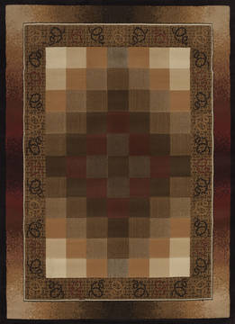 United Weavers China Garden Brown Rectangle 1x2 ft Polypropylene Carpet 124034