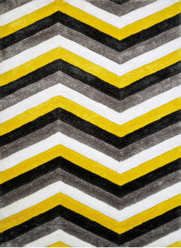 United Weavers Finesse Yellow Rectangle 5x7 ft Polyester Carpet 124186