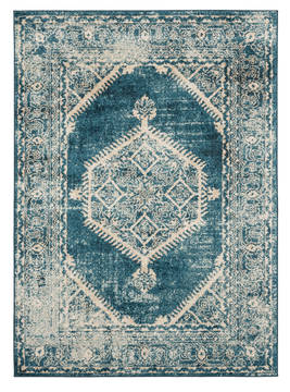 United Weavers Marrakesh Blue Rectangle 7x10 ft Olefin Carpet 124330