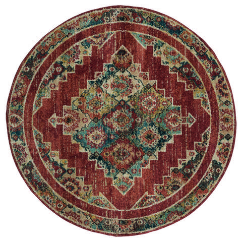 United Weavers Marrakesh Red Round 70 X 70 Area Rug 3801 30533 88R 806-124343 Image 0