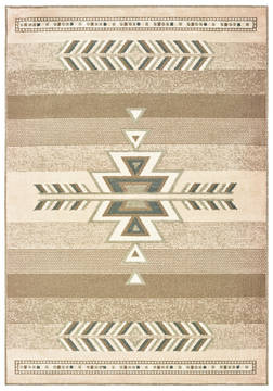 United Weavers Miami Brown Rectangle 1x2 ft Polypropylene Carpet 124391