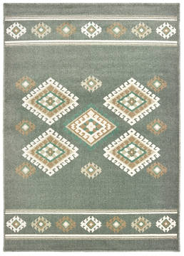 United Weavers Miami Grey Rectangle 7x10 ft Polypropylene Carpet 124410