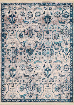 United Weavers Monaco Blue Rectangle 5x7 ft Polyester Carpet 124472