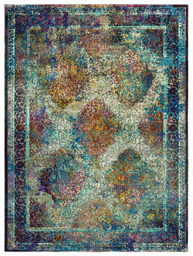 United Weavers Panama Jack Bohemian Multicolor Rectangle 5x7 ft Olefin Carpet 124637