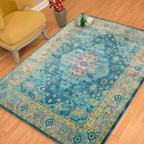 United Weavers Rhapsody Blue 90 X 130 Area Rug 1830 30362 1013 806-124735 Image 1
