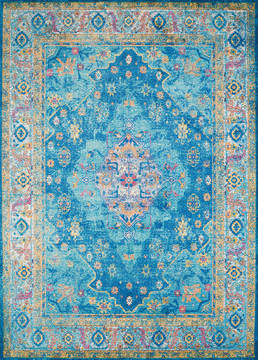 United Weavers Rhapsody Blue Rectangle 9x13 ft Olefin Carpet 124735