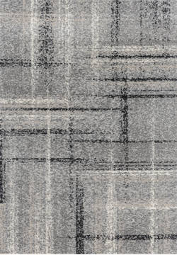 United Weavers Serenity Grey Rectangle 5x7 ft Polypropylene Carpet 124929