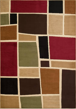 United Weavers Studio Multicolor Runner 6 to 9 ft Polypropylene Carpet 125042