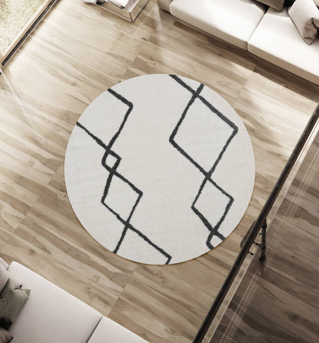 United Weavers Tranquility White Round 70 X 70 Area Rug 1840 20299 88R 806-125164 Image 1