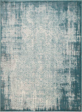 United Weavers Weathered Treasures Blue Rectangle 5x7 ft Polypropylene and Polyester Carpet 125328