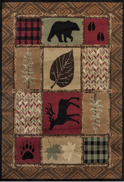 United Weavers Woodside Multicolor Runner 6 to 9 ft Polypropylene Carpet 125347