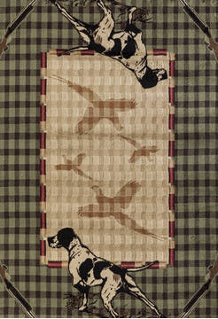 United Weavers Woodside Green Rectangle 7x10 ft Polypropylene Carpet 125361