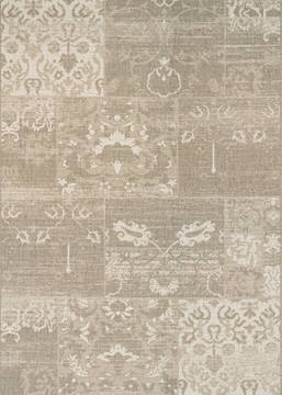 Couristan AFUERA Beige Rectangle 5x8 ft Polypropylene Carpet 125420