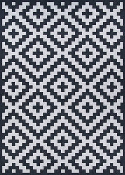 Couristan AFUERA Grey Rectangle 2x4 ft Polypropylene Carpet 125480