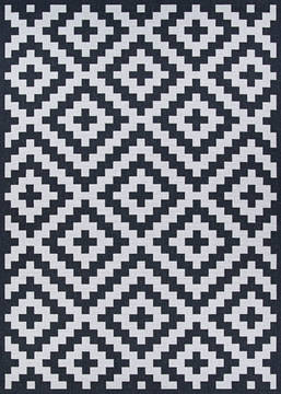 Couristan AFUERA Grey Rectangle 4x6 ft Polypropylene Carpet 125486