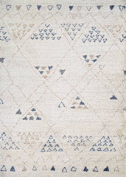 Couristan BROMLEY White Rectangle 5x8 ft Polypropylene Carpet 125577