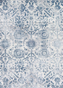 Couristan CALINDA Blue Rectangle 9x12 ft Polypropylene Carpet 125651